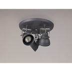 NL81199 Tabby Adjustable Round Spot Light 3 Light Matt Grey/Polished Chrome