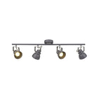 NL81209 Tabby Adjustable Bar Spot Light 4 Light Matt Grey/Polished Chrome