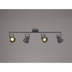 NL81209 Tabby Adjustable Bar Spot Light 4 Light Matt Grey/Polished Chrome