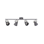 NL81209 Tabby Adjustable Bar Spot Light 4 Light Matt Grey/Polished Chrome