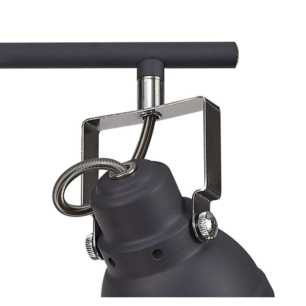 NL81209 Tabby Adjustable Bar Spot Light 4 Light Matt Grey/Polished Chrome
