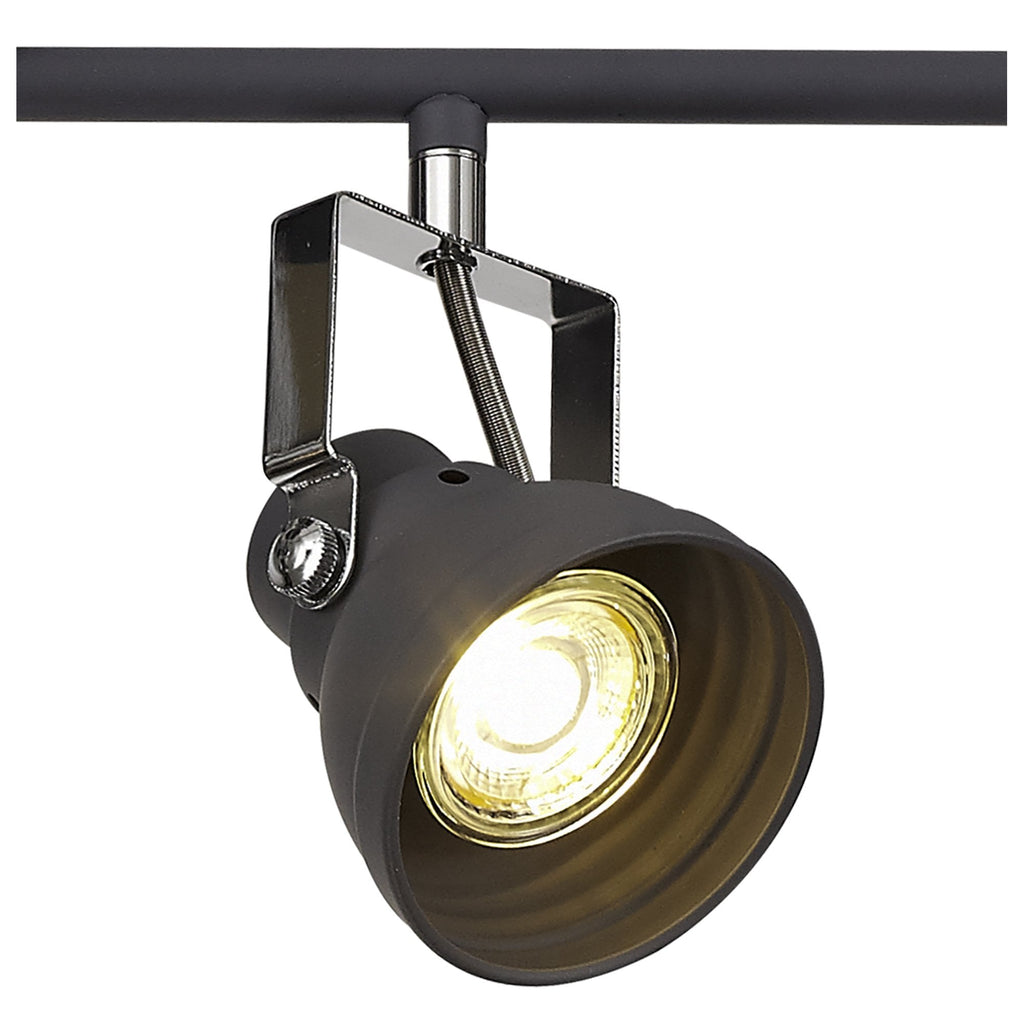 NL81209 Tabby Adjustable Bar Spot Light 4 Light Matt Grey/Polished Chrome
