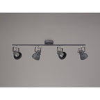 NL81209 Tabby Adjustable Bar Spot Light 4 Light Matt Grey/Polished Chrome