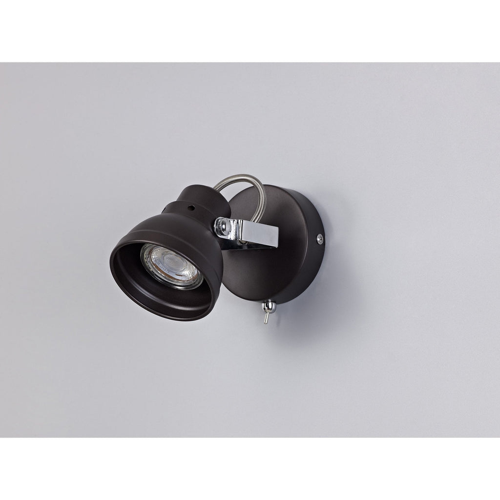 NL81509 Tabby Adjustable Spot Light 1 Light Oiled Bronze/Polished Chrome