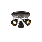 NL81519 Tabby Adjustable Round Spot Light 3 Light Oiled Bronze/Polished Chrome