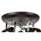 NL81519 Tabby Adjustable Round Spot Light 3 Light Oiled Bronze/Polished Chrome