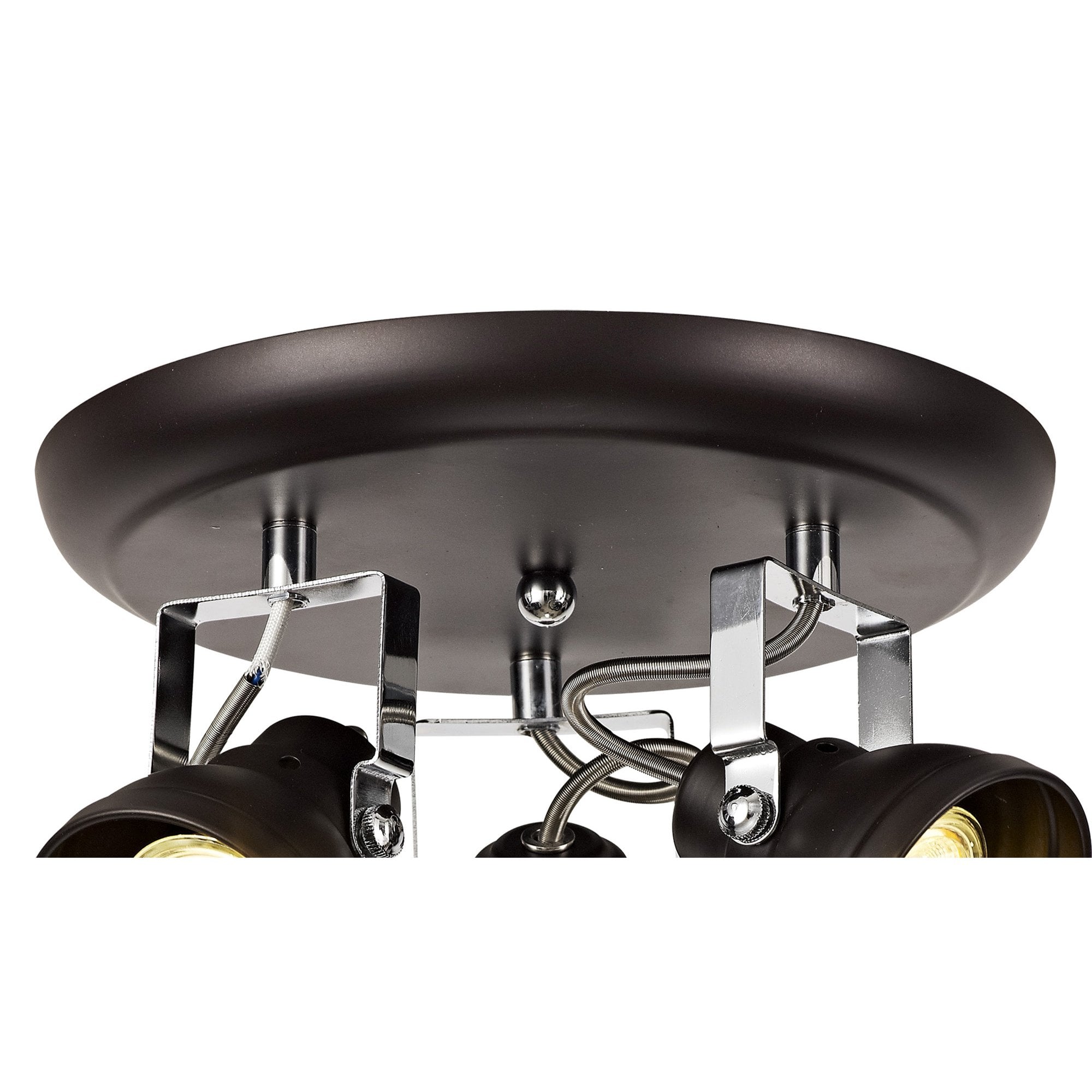 NL81519 Tabby Adjustable Round Spot Light 3 Light Oiled Bronze/Polished Chrome