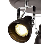 NL81519 Tabby Adjustable Round Spot Light 3 Light Oiled Bronze/Polished Chrome
