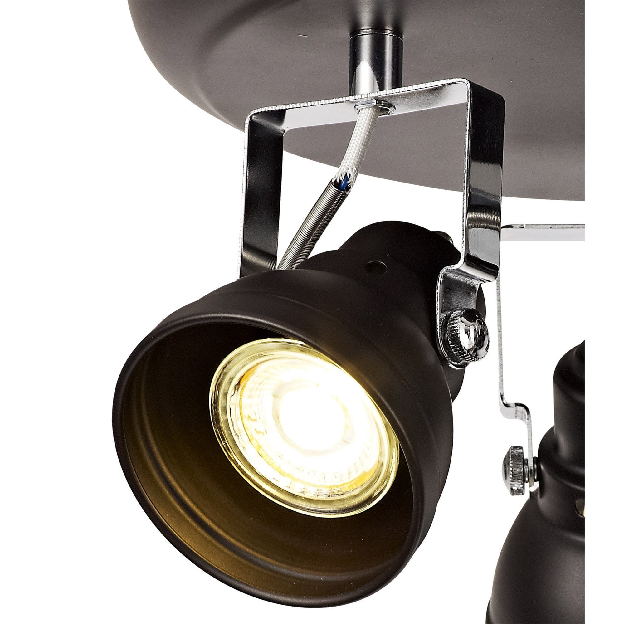 NL81519 Tabby Adjustable Round Spot Light 3 Light Oiled Bronze/Polished Chrome