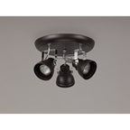 NL81519 Tabby Adjustable Round Spot Light 3 Light Oiled Bronze/Polished Chrome