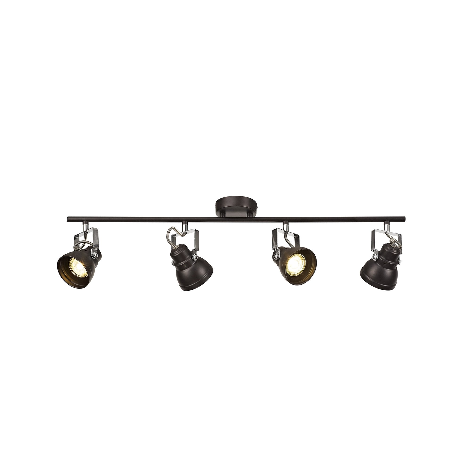 NL81529 Tabby Adjustable Bar Spot Light 4 Light Oiled Bronze/Polished Chrome