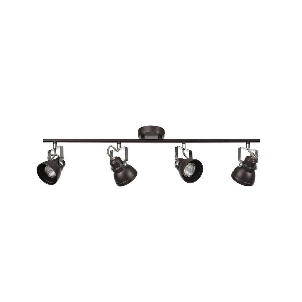 NL81529 Tabby Adjustable Bar Spot Light 4 Light Oiled Bronze/Polished Chrome