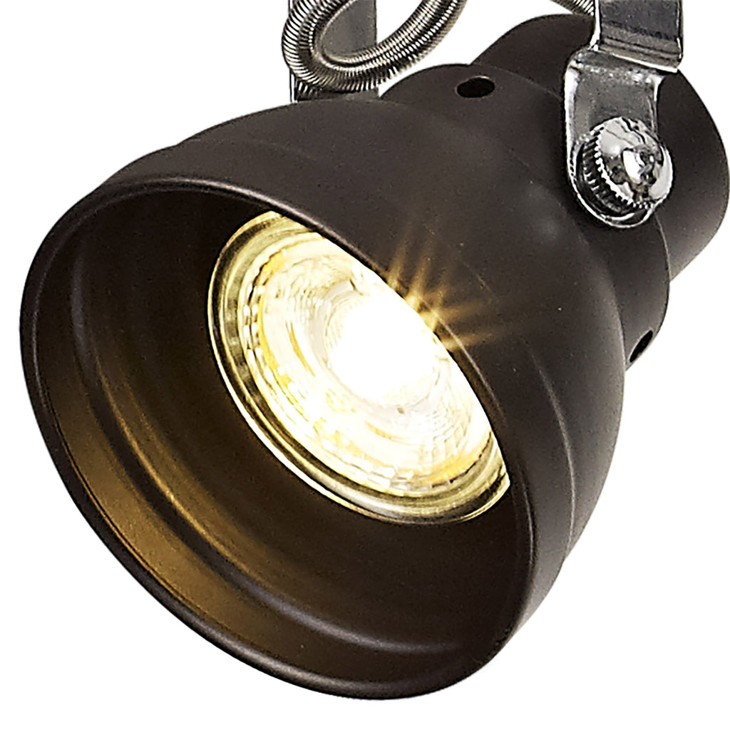 NL81529 Tabby Adjustable Bar Spot Light 4 Light Oiled Bronze/Polished Chrome