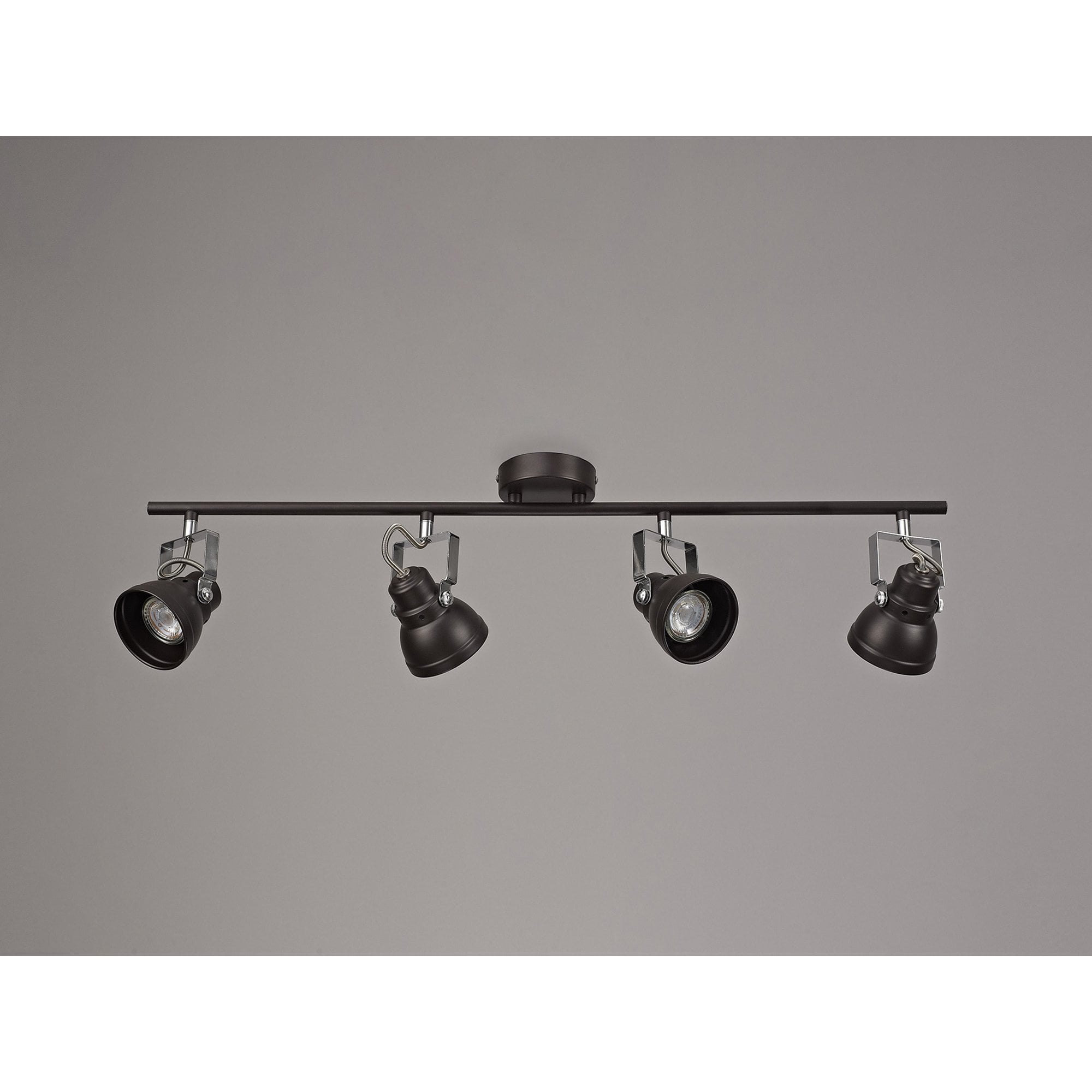NL81529 Tabby Adjustable Bar Spot Light 4 Light Oiled Bronze/Polished Chrome