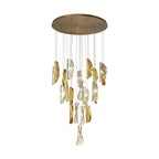 NL78619 Taki Pendant 5M 21 Light Brass/Copper & Cognac Glass