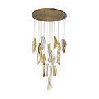 NL78619 Taki Pendant 5M 21 Light Brass/Copper & Cognac Glass