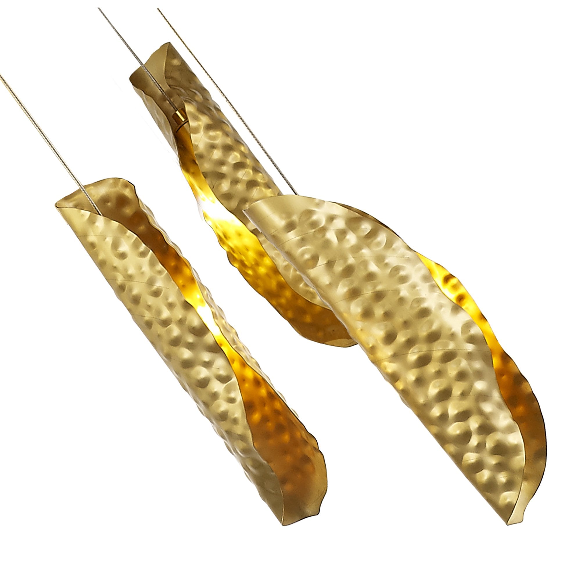 NL78619 Taki Pendant 5M 21 Light Brass/Copper & Cognac Glass