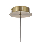 NL81929 Taki Pendant 1 Light Brass/Polished Chrome & Cognac Glass