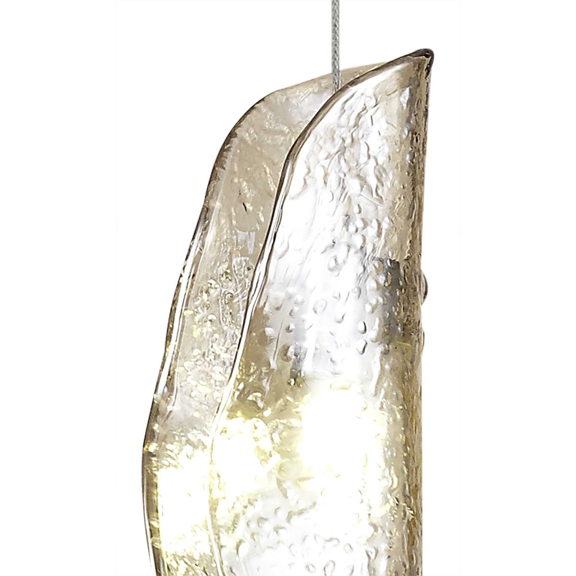 NL81929 Taki Pendant 1 Light Brass/Polished Chrome & Cognac Glass