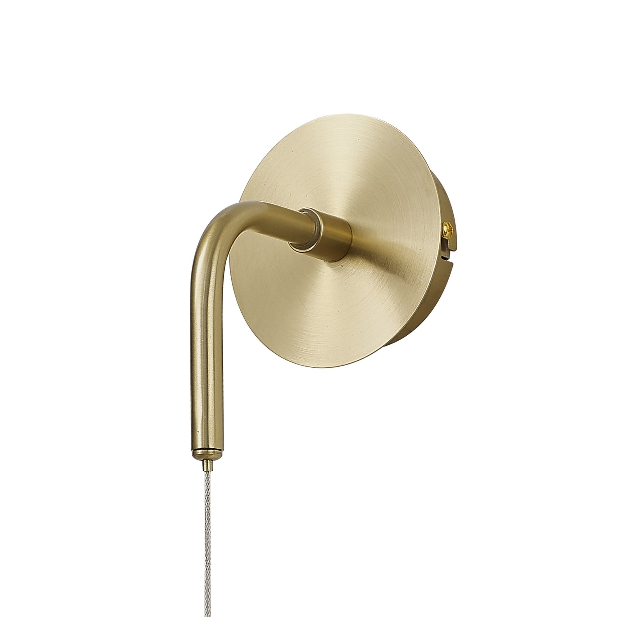 NL81969 Taki Wall Light 1 Light Brass/Polished Chrome & Cognac Glass