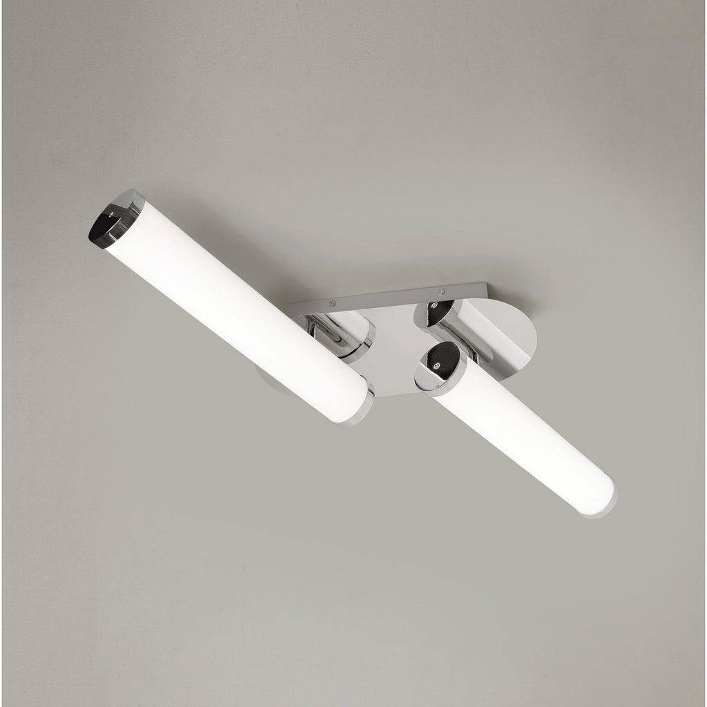 NL70229 Tao Bathroom Ceiling Lamp 2 Light LED Polished Chrome
