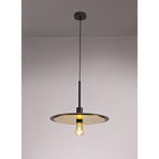 NL75679 Tazzy Single 3In1 Ceiling Flush Semi-Fush & Pendant  Light Black/Gold