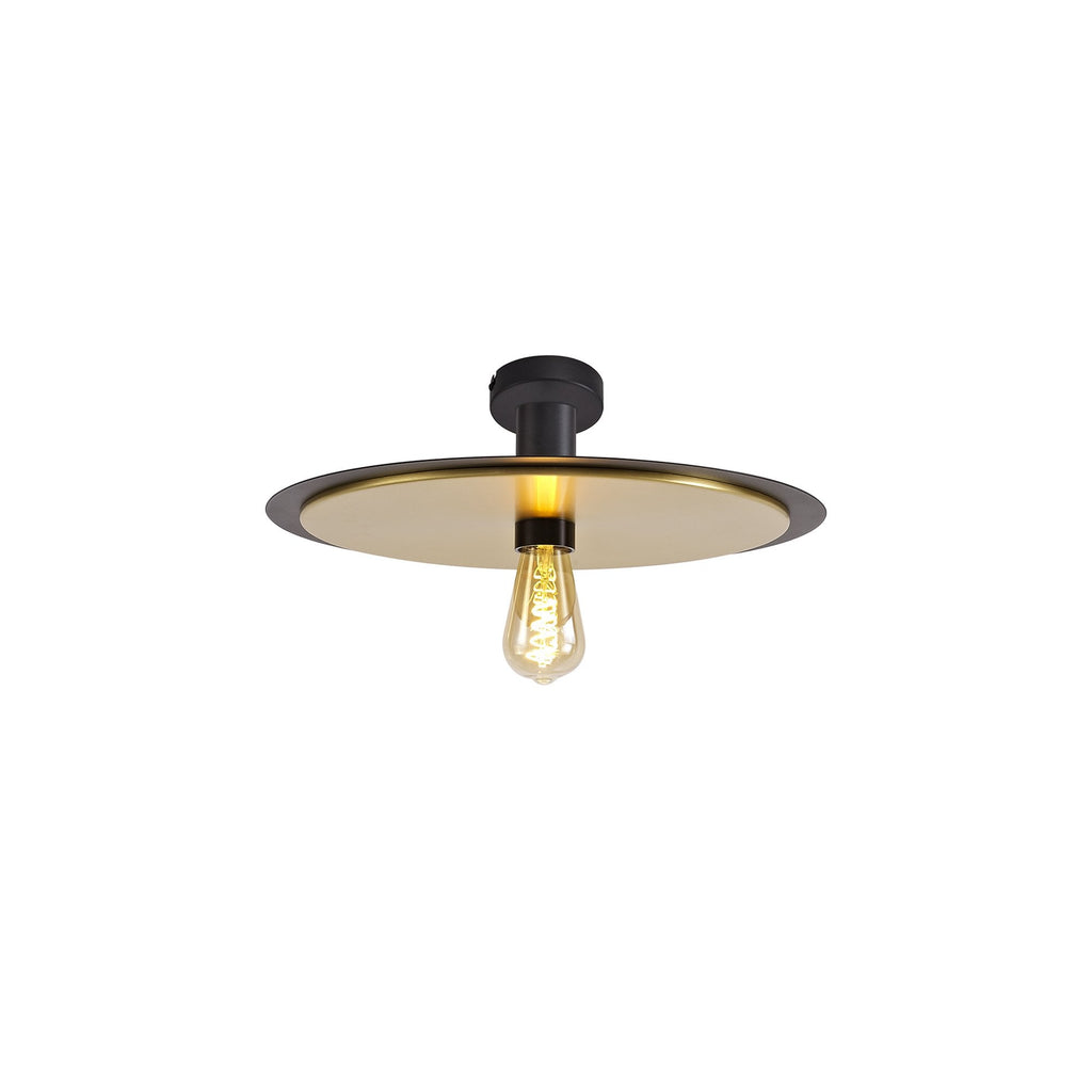 NL75679 Tazzy Single 3In1 Ceiling Flush Semi-Fush & Pendant  Light Black/Gold