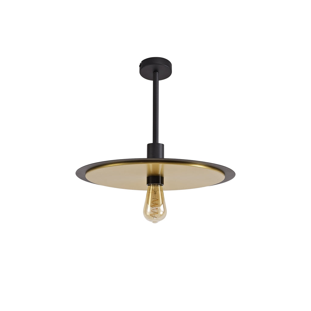 NL75679 Tazzy Single 3In1 Ceiling Flush Semi-Fush & Pendant  Light Black/Gold