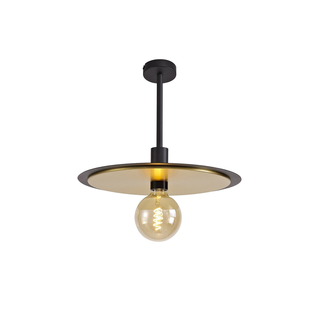 NL75679 Tazzy Single 3In1 Ceiling Flush Semi-Fush & Pendant  Light Black/Gold