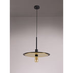 NL75679 Tazzy Single 3In1 Ceiling Flush Semi-Fush & Pendant  Light Black/Gold