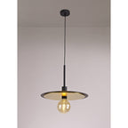 NL75679 Tazzy Single 3In1 Ceiling Flush Semi-Fush & Pendant  Light Black/Gold