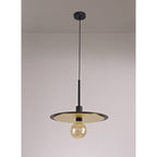 NL75679 Tazzy Single 3In1 Ceiling Flush Semi-Fush & Pendant  Light Black/Gold