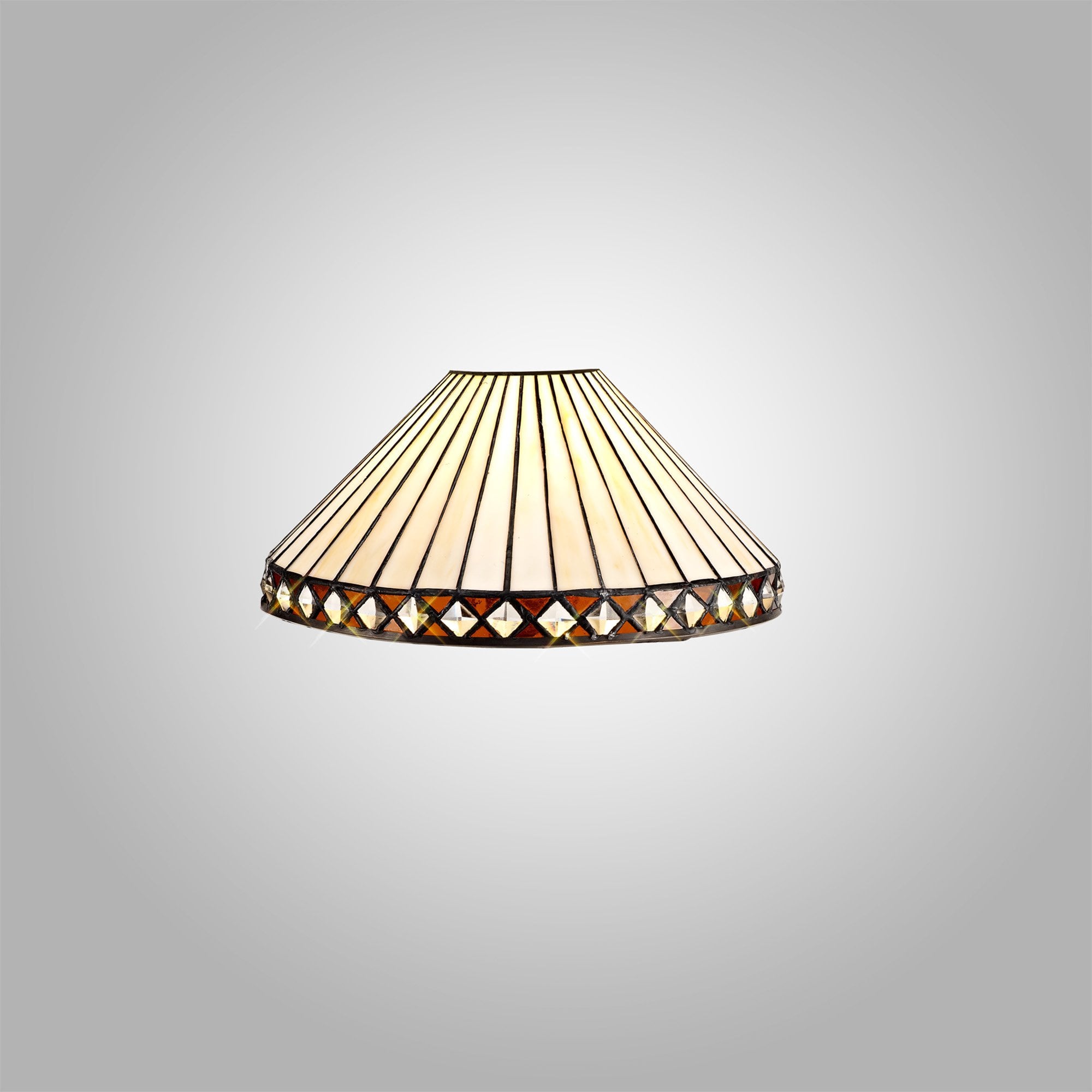 Tink Tiffany 30cm Non-electric Shade Suitable For Pendant/Ceiling/Table  Lamp Amber/Cream/Crystal