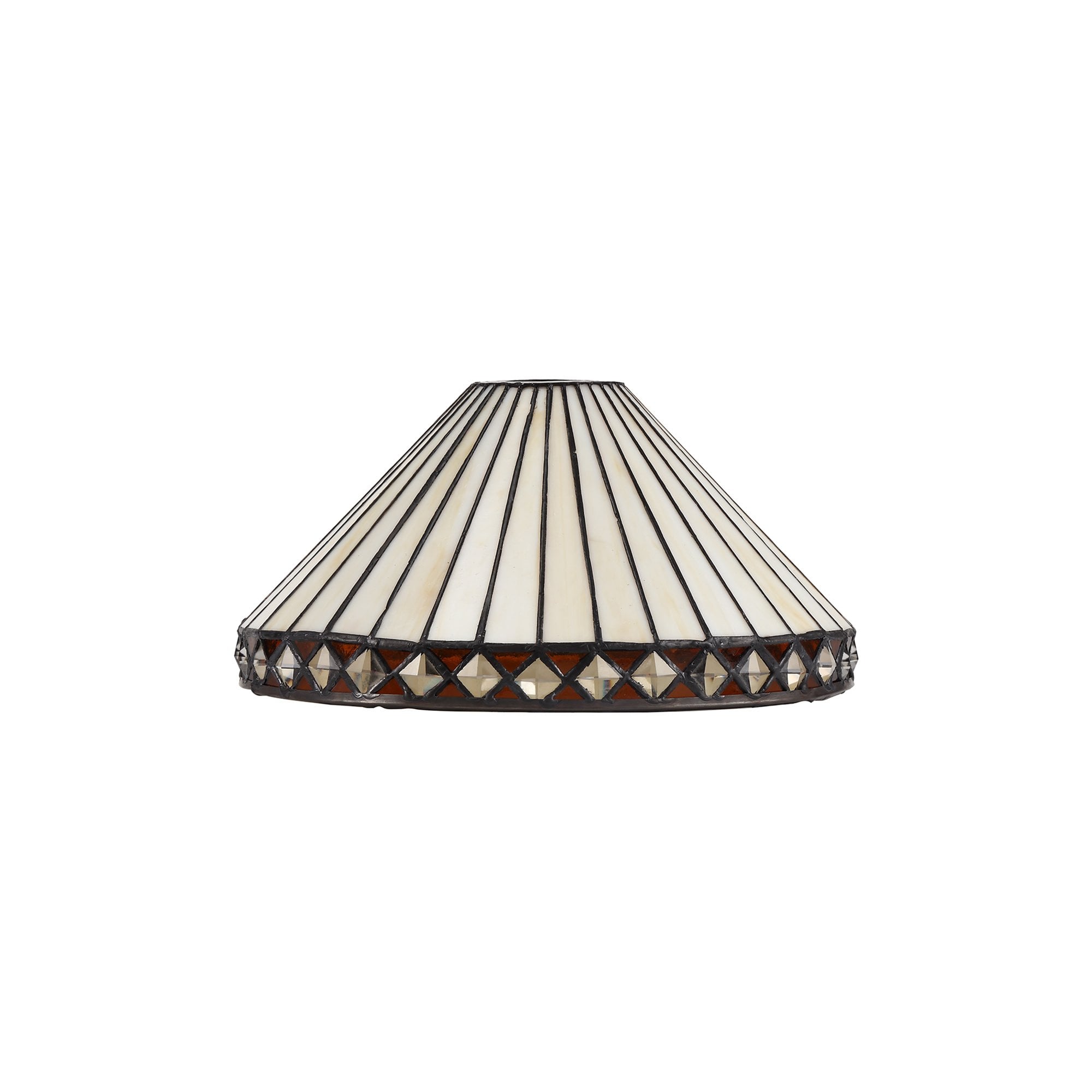 Tink Tiffany 30cm Non-electric Shade Suitable For Pendant/Ceiling/Table  Lamp Amber/Cream/Crystal