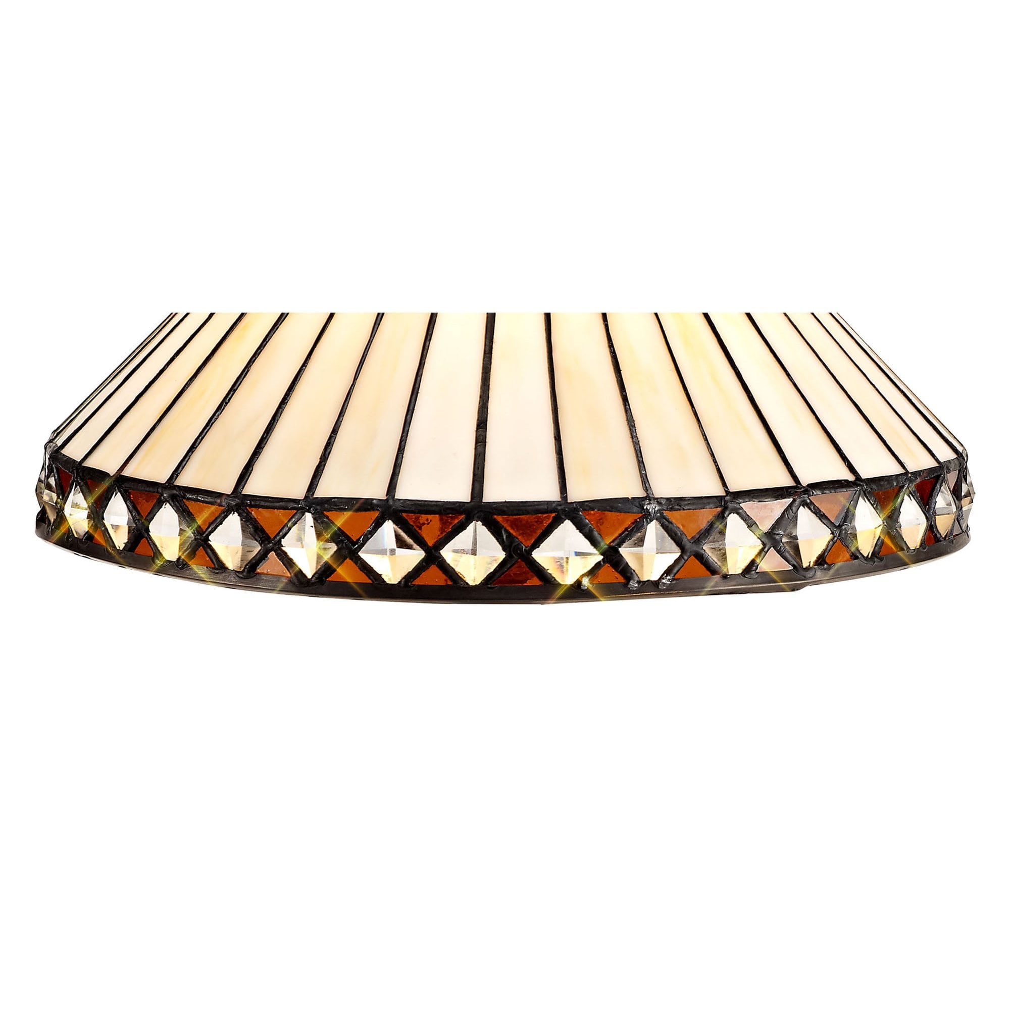 Tink Tiffany 30cm Non-electric Shade Suitable For Pendant/Ceiling/Table  Lamp Amber/Cream/Crystal