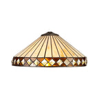 NL72609 Tink Tiffany 40cm Shade Only Suitable For Pendant/Ceiling/Table Lamp Amber/Cream/Crystal