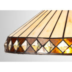 NL72609 Tink Tiffany 40cm Shade Only Suitable For Pendant/Ceiling/Table Lamp Amber/Cream/Crystal