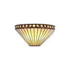 NL72619 Tink Tiffany Wall Lamp 2Lamp Amber/Cream/Crystal