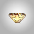 NL72619 Tink Tiffany Wall Lamp 2Lamp Amber/Cream/Crystal