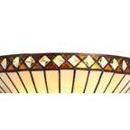 NL72619 Tink Tiffany Wall Lamp 2Lamp Amber/Cream/Crystal