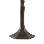 NLK02199 Tink 1 Light Octagonal Table Lamp With 30cm Tiffany Shade Amber/Chrome/Crystal/Aged Antique Brass