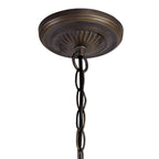 NLK02259 Tink 2 Light Up Lighter Pendant With 30cm Tiffany Shade Amber/Chrome/Crystal/Aged Antique Brass