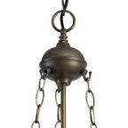 NLK02269 Tink 3 Light Up Lighter Pendant With 30cm Tiffany Shade Amber/Chrome/Crystal/Aged Antique Brass