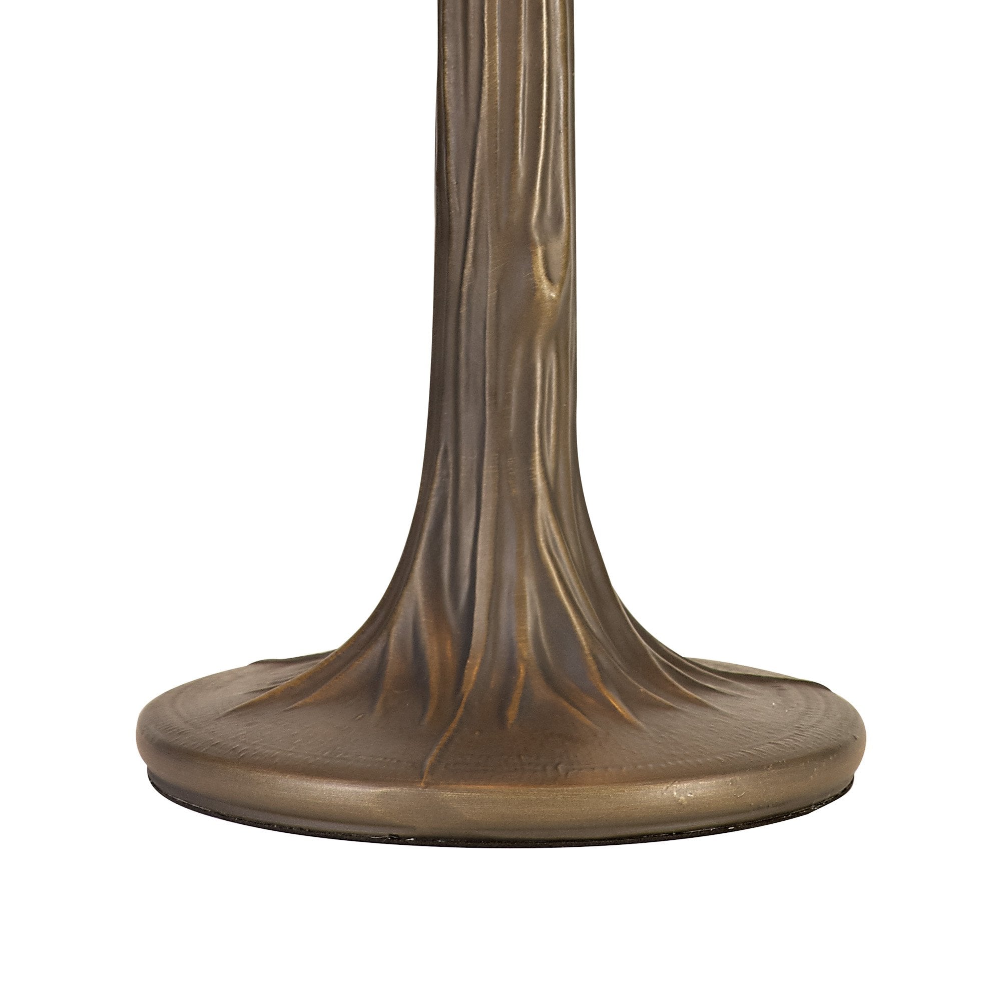 NLK02279 Tink 2 Light Tree Like Table Lamp With 40cm Tiffany Shade Amber/Chrome/Crystal/Aged Antique Brass