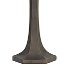 NLK02299 Tink 2 Light Octagonal Table Lamp With 40cm Tiffany Shade Amber/Chrome/Crystal/Aged Antique Brass