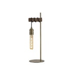 NL77499 Tuba Table Lamp 1 Light Medium Oak/Antique Brass