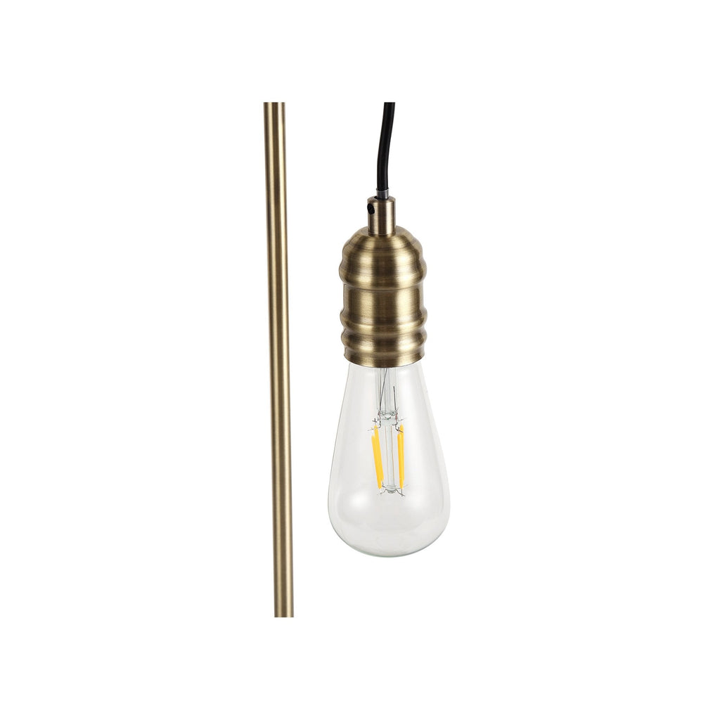 NL77499 Tuba Table Lamp 1 Light Medium Oak/Antique Brass