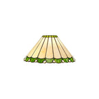 NL72409 Umbrian Tiffany 30cm Non-electric Shade Green/Cream/Crystal