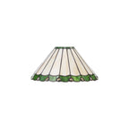 NL72409 Umbrian Tiffany 30cm Non-electric Shade Green/Cream/Crystal