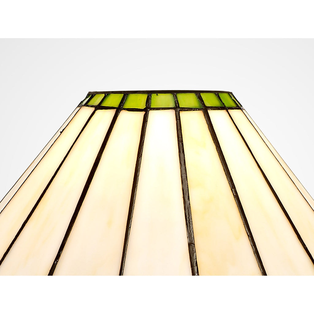 NL72409 Umbrian Tiffany 30cm Non-electric Shade Green/Cream/Crystal
